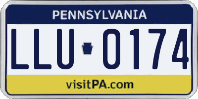 PA license plate LLU0174