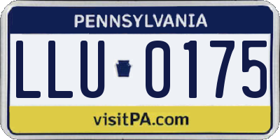 PA license plate LLU0175