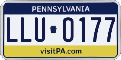 PA license plate LLU0177