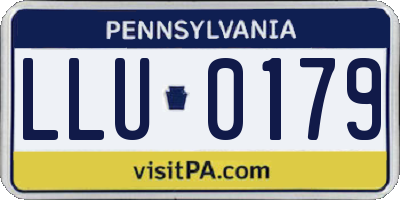 PA license plate LLU0179