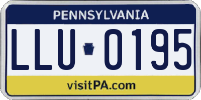 PA license plate LLU0195