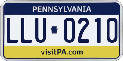 PA license plate LLU0210
