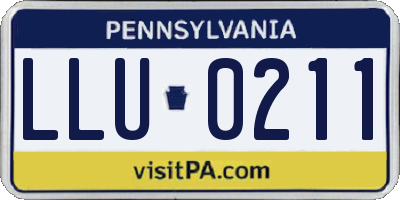 PA license plate LLU0211