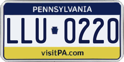 PA license plate LLU0220