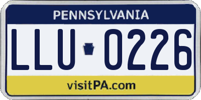 PA license plate LLU0226
