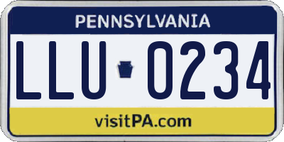 PA license plate LLU0234