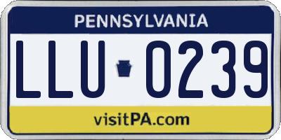 PA license plate LLU0239