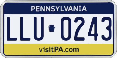 PA license plate LLU0243