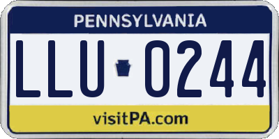PA license plate LLU0244