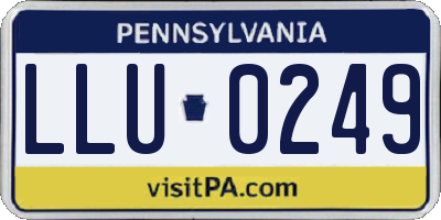 PA license plate LLU0249