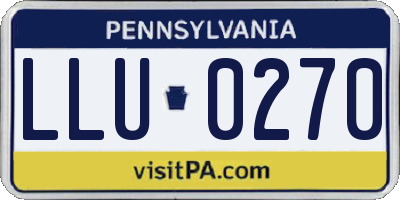 PA license plate LLU0270