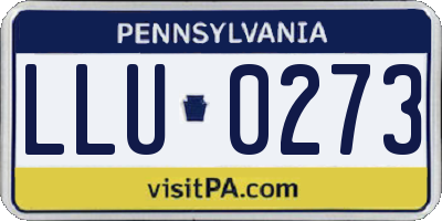 PA license plate LLU0273