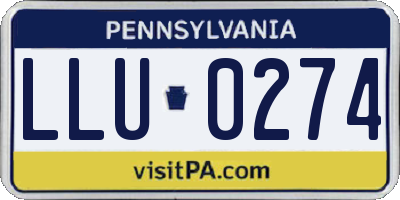 PA license plate LLU0274