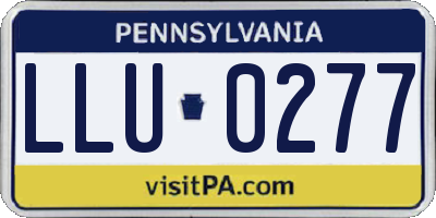 PA license plate LLU0277