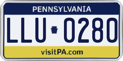 PA license plate LLU0280