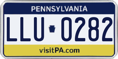 PA license plate LLU0282