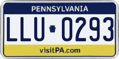 PA license plate LLU0293