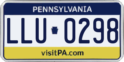 PA license plate LLU0298