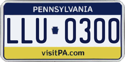PA license plate LLU0300