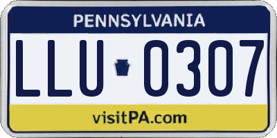 PA license plate LLU0307