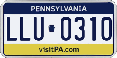 PA license plate LLU0310