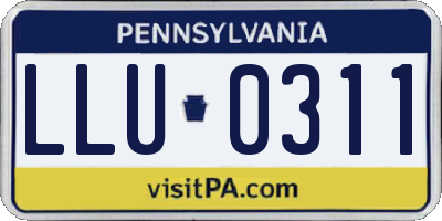 PA license plate LLU0311