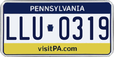 PA license plate LLU0319
