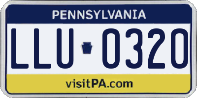 PA license plate LLU0320