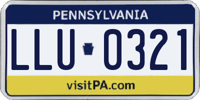 PA license plate LLU0321