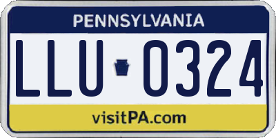 PA license plate LLU0324