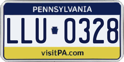 PA license plate LLU0328