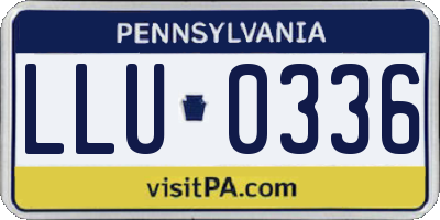 PA license plate LLU0336