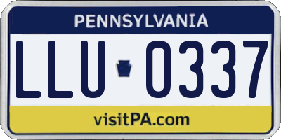 PA license plate LLU0337