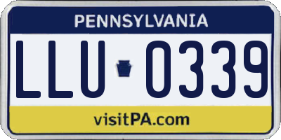 PA license plate LLU0339