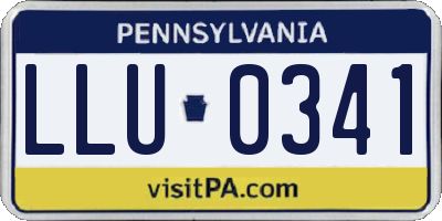 PA license plate LLU0341
