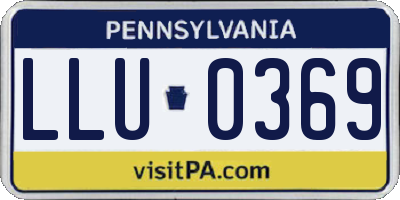 PA license plate LLU0369