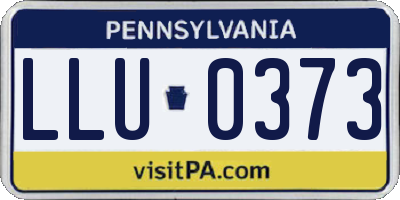 PA license plate LLU0373