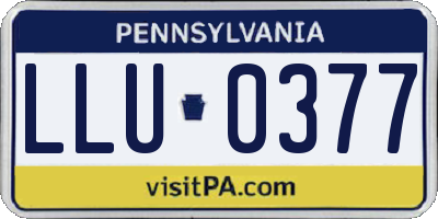 PA license plate LLU0377