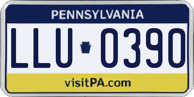 PA license plate LLU0390