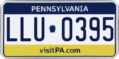 PA license plate LLU0395
