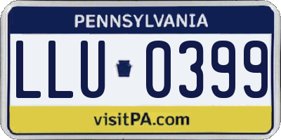 PA license plate LLU0399