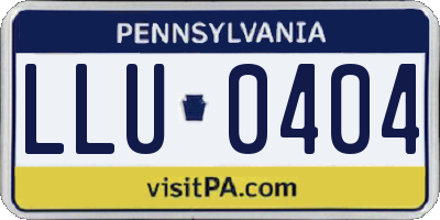PA license plate LLU0404