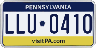PA license plate LLU0410