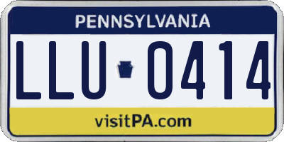 PA license plate LLU0414