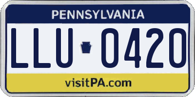 PA license plate LLU0420