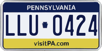PA license plate LLU0424