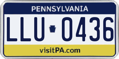 PA license plate LLU0436