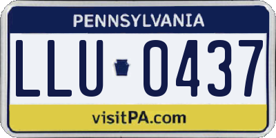 PA license plate LLU0437