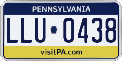 PA license plate LLU0438