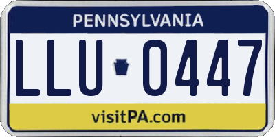 PA license plate LLU0447